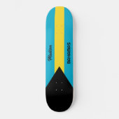 Individuelle Name Bahamas Flag Skateboard (Vorderseite)