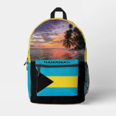 Individuelle Name Bahamas Sunset Bedruckter Rucksack (Vorderseite)