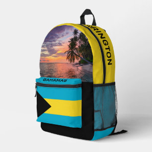 Individuelle Name Bahamas Sunset Bedruckter Rucksack