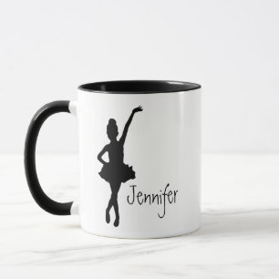 Individuelle Name Ballerina Ballettänzerin Silhoue Tasse