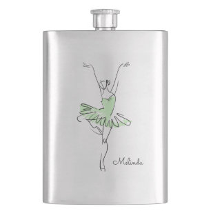 Individuelle Name Ballerina Flachmann