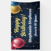 Individuelle Name Balloons Geburtstagsbanner Jubil Banner (Vertikal)