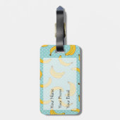 Individuelle Name-Bananen und -Polsterstücke Gepäckanhänger (Rückseite vertikal)