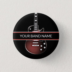 Individuelle Name Band Gitarre Button Rock Music B