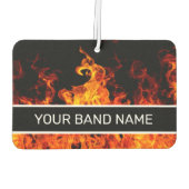 Individuelle Name Band Merch Flames Rock & Roll Mu Autolufterfrischer (Rückseite)
