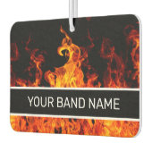 Individuelle Name Band Merch Flames Rock & Roll Mu Autolufterfrischer (Links)