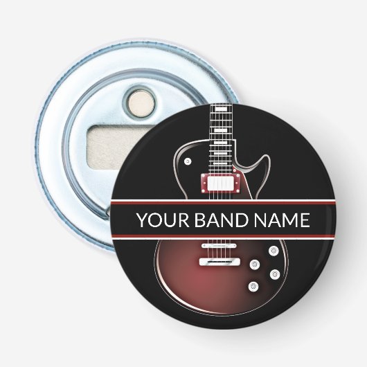 Individuelle Name Band Merch Guitar Rock und Roll  Flaschenöffner (Vorderseite)