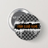 Individuelle Name Band Merch Punk Rock Music Butto Button (Vorne & Hinten)