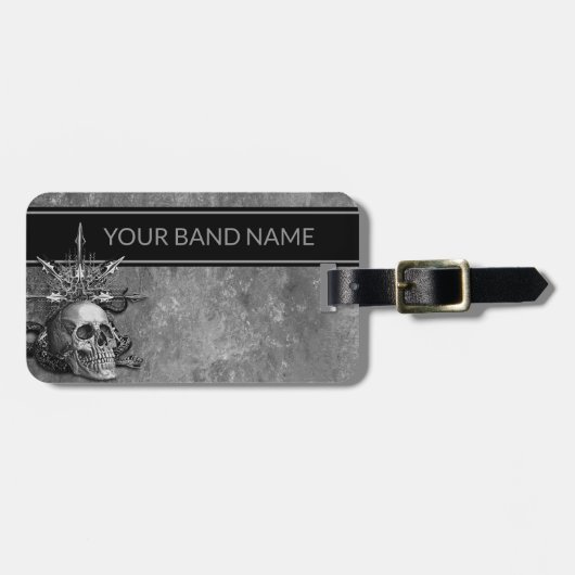 Individuelle Name Band Merch Rock & Roll Metal Sku Gepäckanhänger (Vorderseite horizontal)