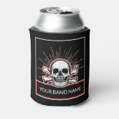 Individuelle Name Band Merch Skull Knochen Rock Ro Dosenkühler (Kanne Rückseite)