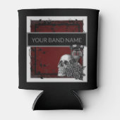 Individuelle Name Band Merch Skull Rose Gothic Roc Dosenkühler (Vorderseite)