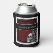 Individuelle Name Band Merch Skull Rose Gothic Roc Dosenkühler (Kanne Rückseite)