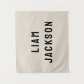 Individuelle Name Banner Personalisiertes Kinderzi Wandteppich (Vorderseite)