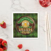 Individuelle Name Bar Irish Pub Sign St Patricks D Serviette (Beispiel)