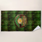 Individuelle Name Bar Irish Pub Sign St Patricks D Strandtuch (Vorderseite)