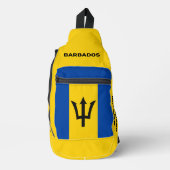 Individuelle Name Barbados Flag Crossbody Bag (Vorderseite)