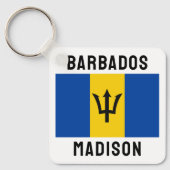 Individuelle Name Barbados Flag Schlüsselanhänger (Vorderseite)