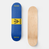 Individuelle Name Barbados Flag Skateboard (Vorderseite)
