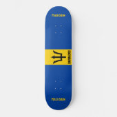 Individuelle Name Barbados Flag Skateboard (Vorderseite)