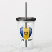 Individuelle Name Barbados Liebe Acryltrinkbecher (Vorderseite)