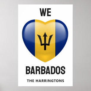 Individuelle Name Barbados Liebe Poster