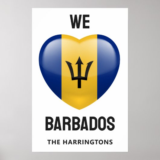 Individuelle Name Barbados Liebe Poster (Vorne)