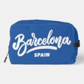 Individuelle Name Barcelona Spanien Waschbeutel (Rückseite)