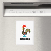 Individuelle Name Barcelos Portuos Rooster Black Magnet (In Situ (Geschirrspüler))