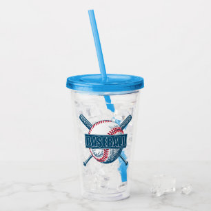 Individuelle Name Baseball Acryltrinkbecher