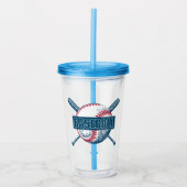 Individuelle Name Baseball Acryltrinkbecher (Vorderseite)