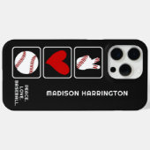 Individuelle Name Baseball Case-Mate iPhone Hülle (Rückseite (Horizontal))