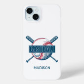 Individuelle Name Baseball Case-Mate iPhone Hülle (Rückseite)