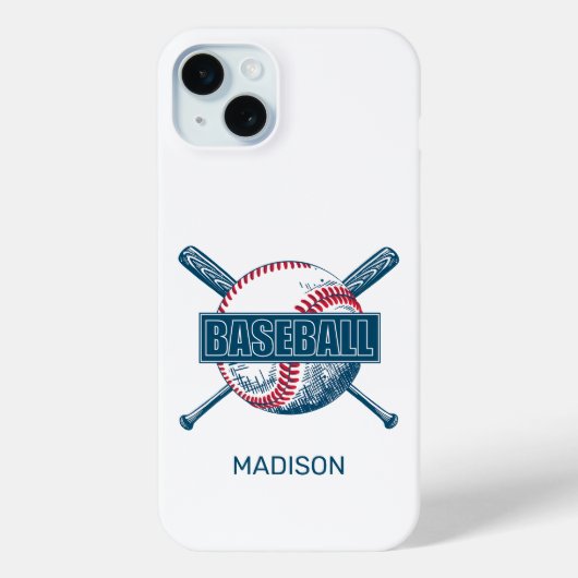 Individuelle Name Baseball Case-Mate iPhone Hülle (Rückseite)