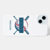 Individuelle Name Baseball Case-Mate iPhone Hülle (Rückseite (Horizontal))