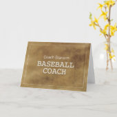 Individuelle Name Baseball-Coach-Dankdefinition Karte (Gelbe Blume)