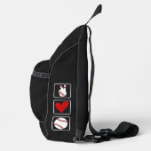 Individuelle Name Baseball Crossbody Bag (Rechts)