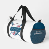 Individuelle Name Baseball Duffle Bag (Rechte Ecke)