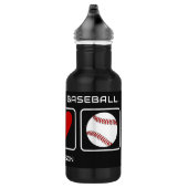 Individuelle Name Baseball Edelstahlflasche (Rechts)