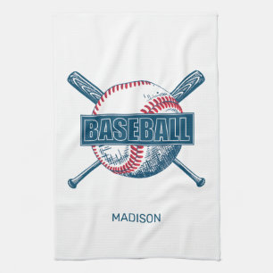 Individuelle Name Baseball Geschirrtuch