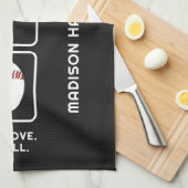 Individuelle Name Baseball Geschirrtuch (Viertel Falte)