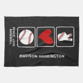 Individuelle Name Baseball Geschirrtuch (Horizontal)