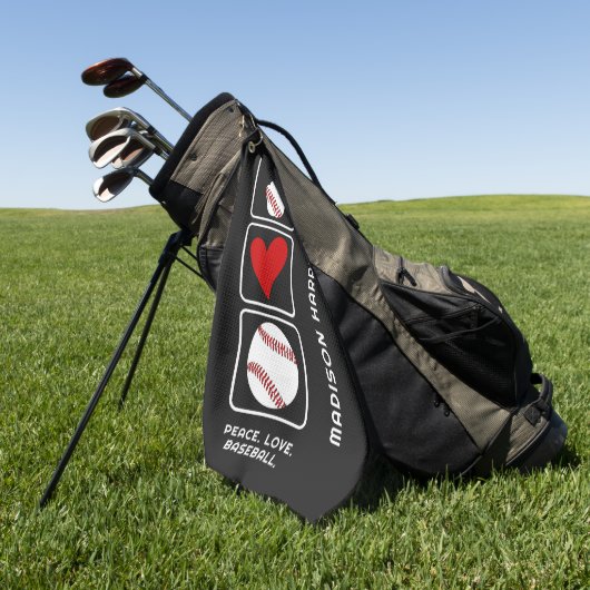 Individuelle Name Baseball Golfhandtuch (Gras)
