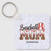 Individuelle Name Baseball Mama | Muttertag Schlüsselanhänger (Vorderseite)