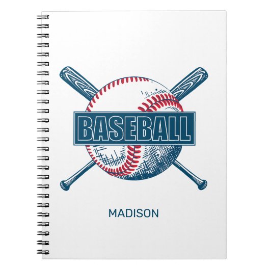 Individuelle Name Baseball Notizblock (Vorderseite)