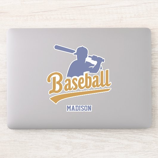Individuelle Name Baseball Player Aufkleber (Computer)