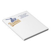 Individuelle Name Baseball Player Notizblock (angewinkelt)
