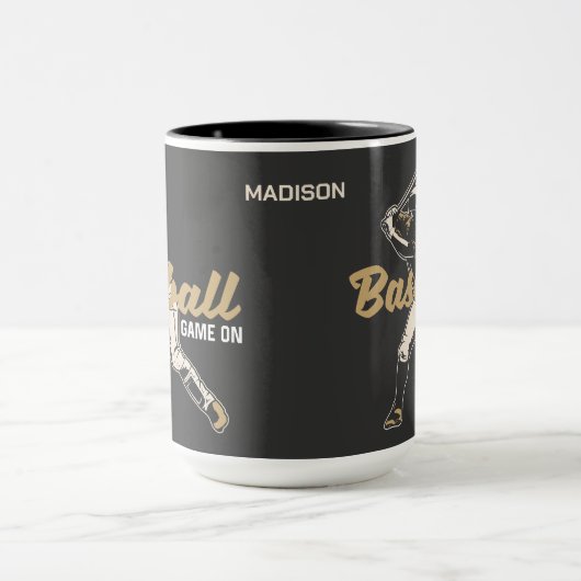 Individuelle Name Baseball Player Tasse (Zentrum)
