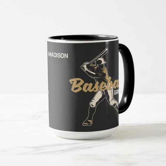 Individuelle Name Baseball Player Tasse (VorderseiteRechts)