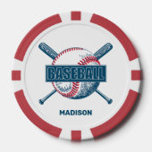Individuelle Name Baseball Pokerchips (Vorderseite)