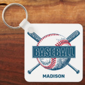 Individuelle Name Baseball Schlüsselanhänger (Vorderseite)